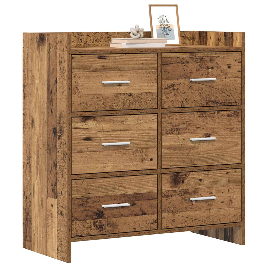 vidaXL Bufet Stare drewno 75 x 33 x 80 cm Drewno inżynieryjne