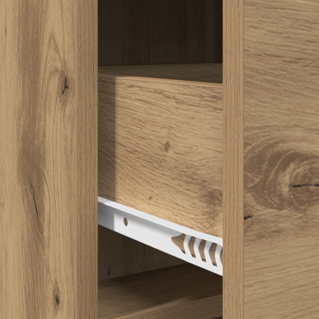 vidaXL Bufet Dąb artisan 75 x 33 x 80 cm Drewno inżynieryjne