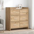 vidaXL Bufet Dąb artisan 75 x 33 x 80 cm Drewno inżynieryjne