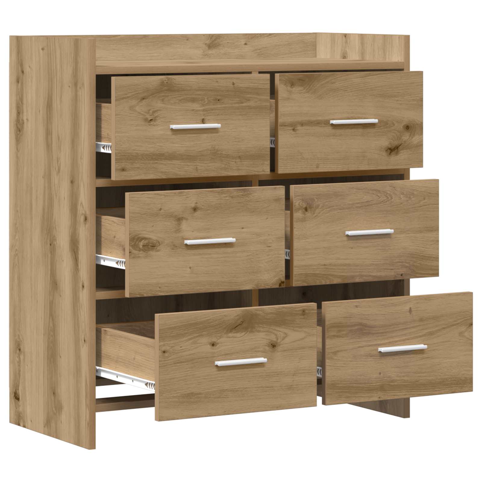vidaXL Bufet Dąb artisan 75 x 33 x 80 cm Drewno inżynieryjne