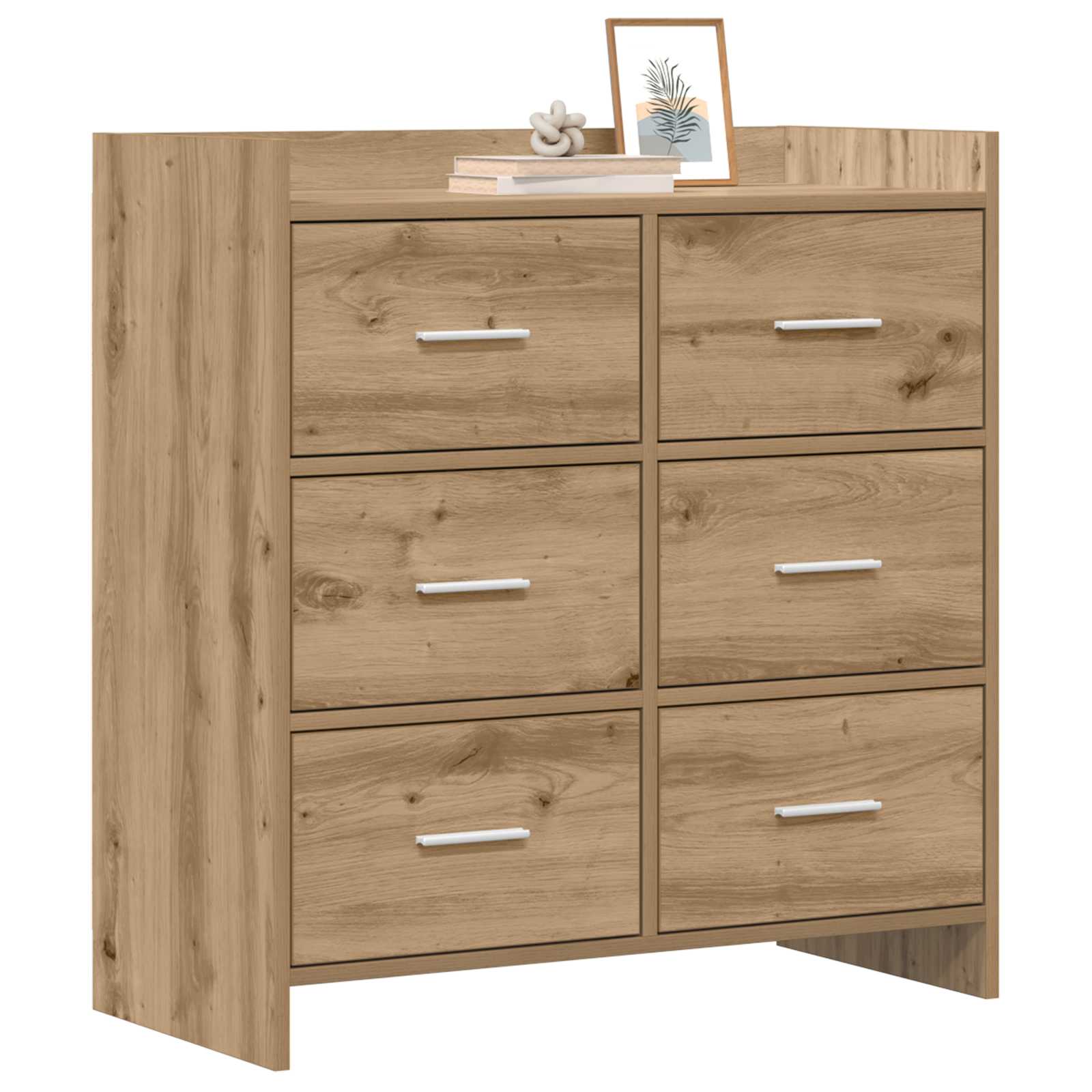 vidaXL Bufet Dąb artisan 75 x 33 x 80 cm Drewno inżynieryjne