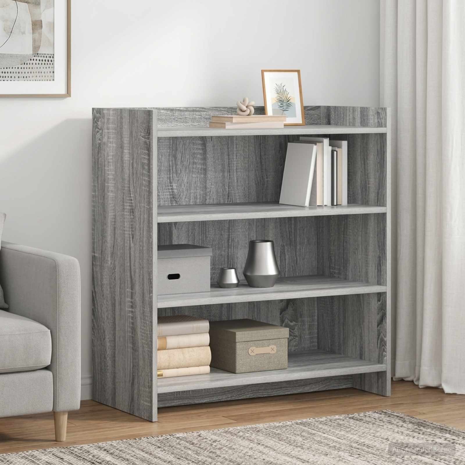 vidaXL Bufet Szary Sonoma 75 x 36 x 80 cm Drewno inżynieryjne