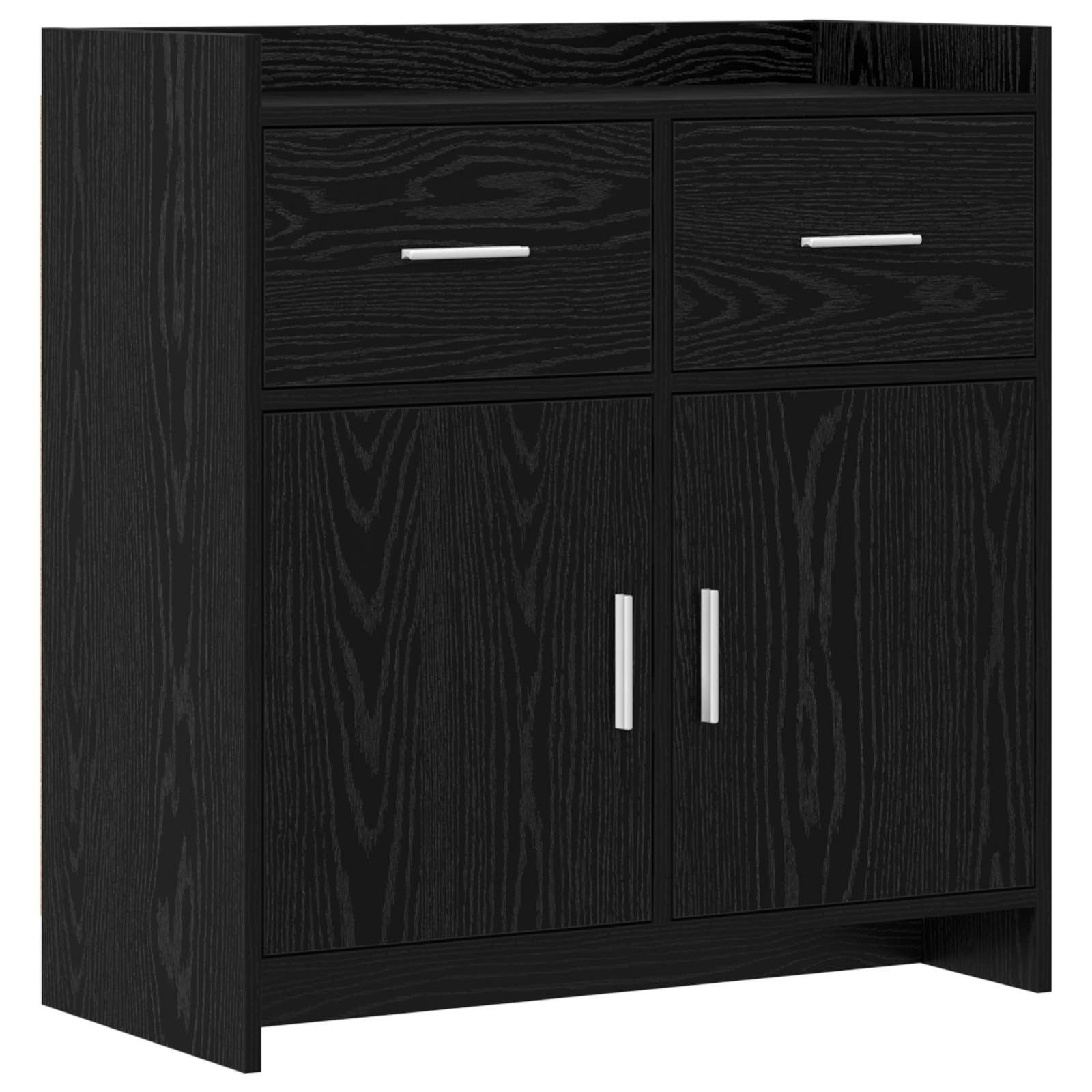vidaXL Bufet Czarny dąb 75 x 36 x 80 cm Drewno inżynieryjne