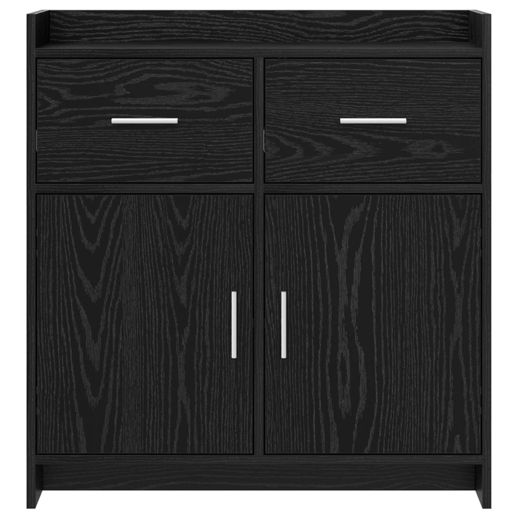 vidaXL Bufet Czarny dąb 75 x 36 x 80 cm Drewno inżynieryjne