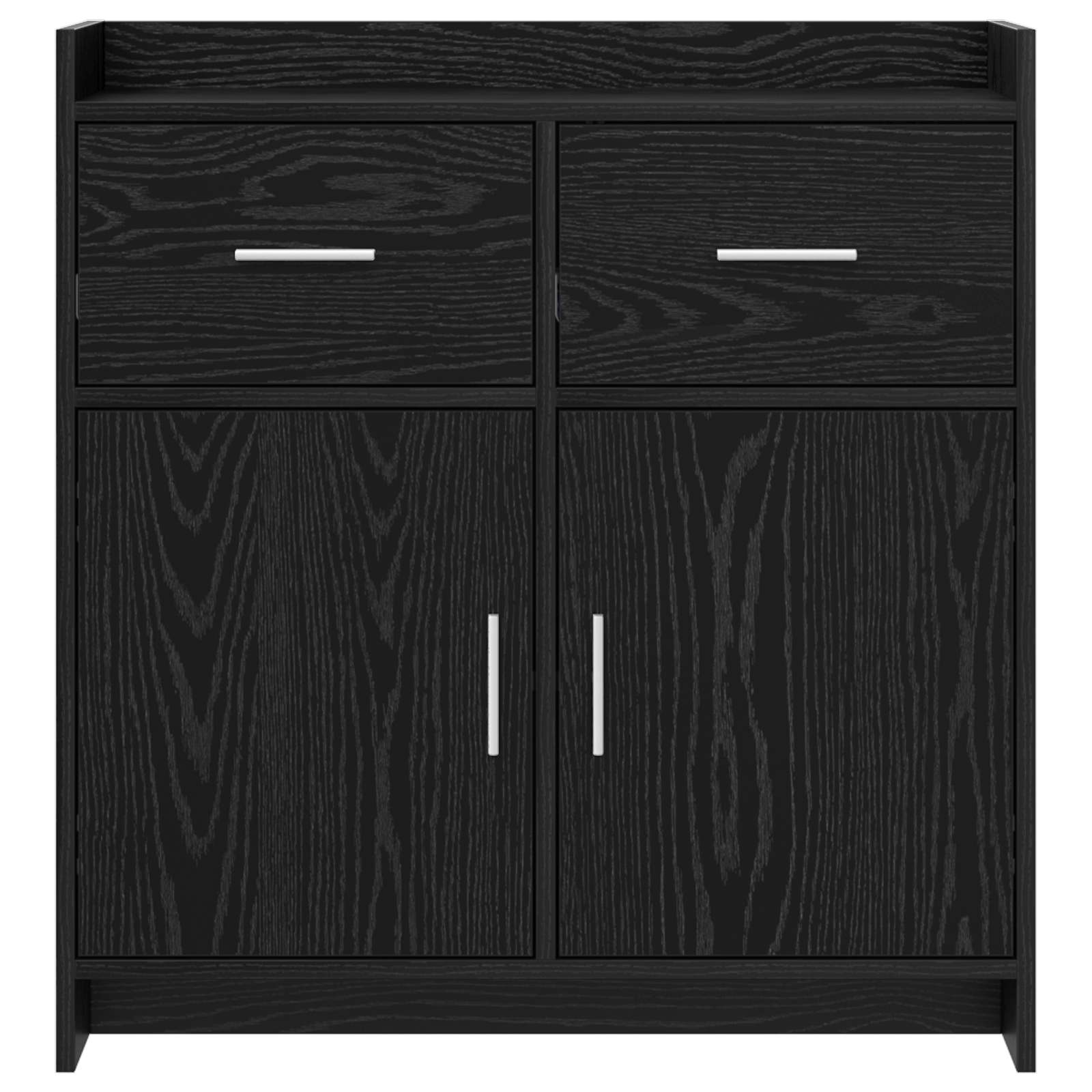 vidaXL Bufet Czarny dąb 75 x 36 x 80 cm Drewno inżynieryjne