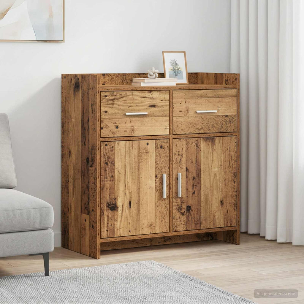 vidaXL Bufet Stare drewno 75 x 36 x 80 cm Drewno inżynieryjne