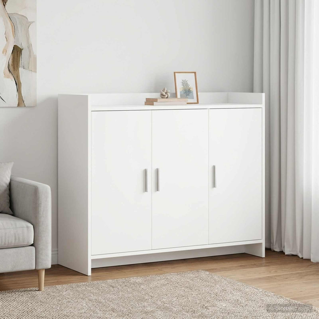 vidaXL Bufet Biały 98,5 x 33 x 80 cm Drewno inżynieryjne