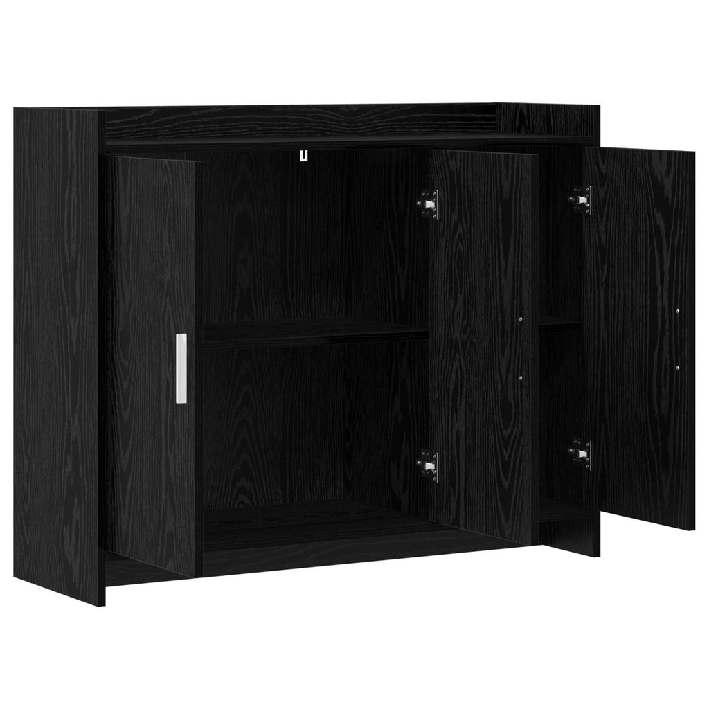 vidaXL Bufet Czarny dąb 98,5 x 33 x 80 cm Drewno inżynieryjne