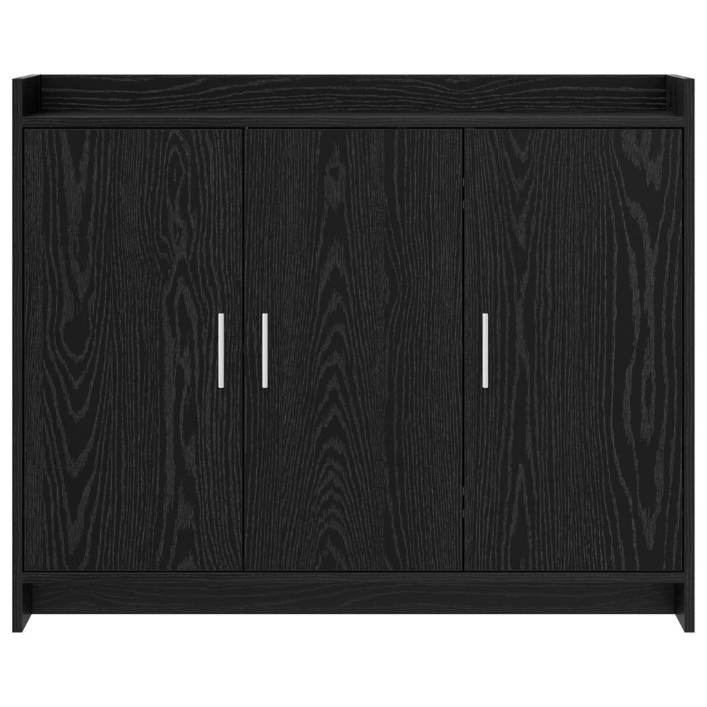 vidaXL Bufet Czarny dąb 98,5 x 33 x 80 cm Drewno inżynieryjne