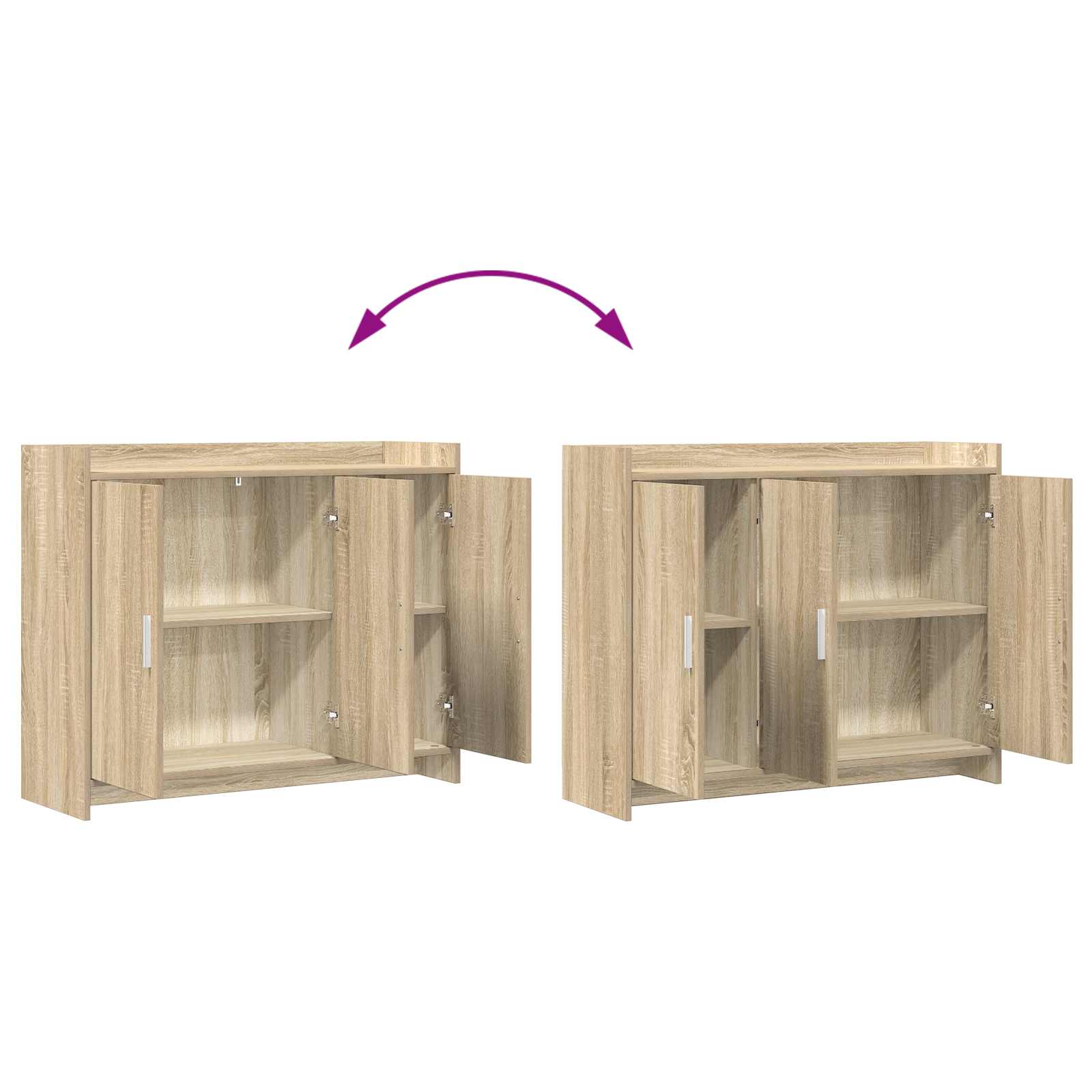 vidaXL Bufet dąb Sonoma 98,5 x 33 x 80 cm Drewno inżynieryjne