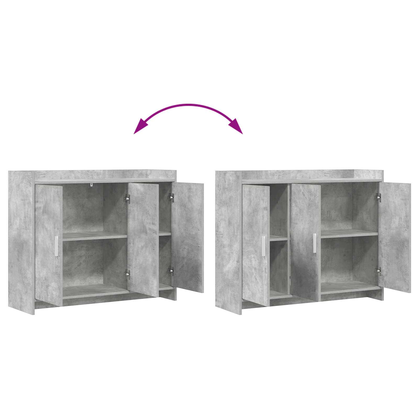 vidaXL Bufet Betonowy szary 98,5 x 33 x 80 cm Drewno inżynieryjne