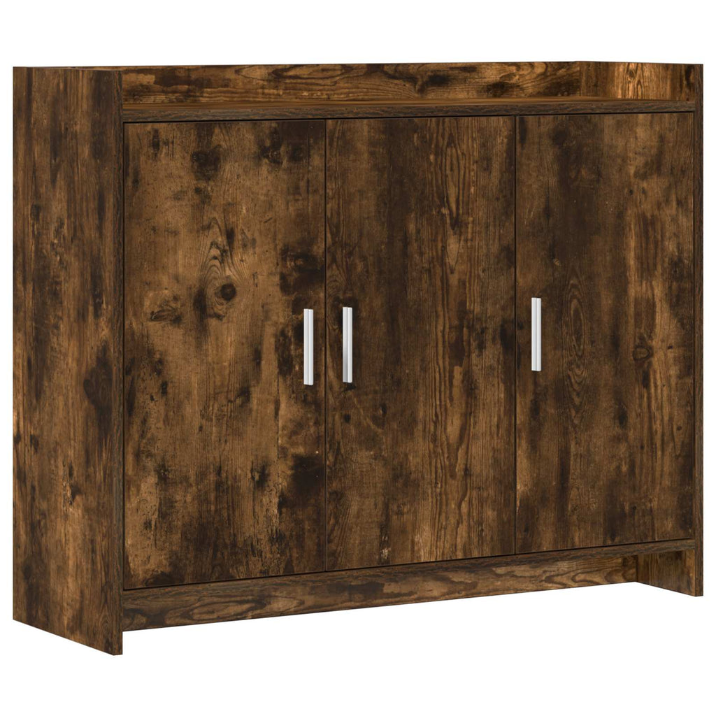 vidaXL Bufet Dąb wędzony 98,5 x 33 x 80 cm Drewno inżynieryjne