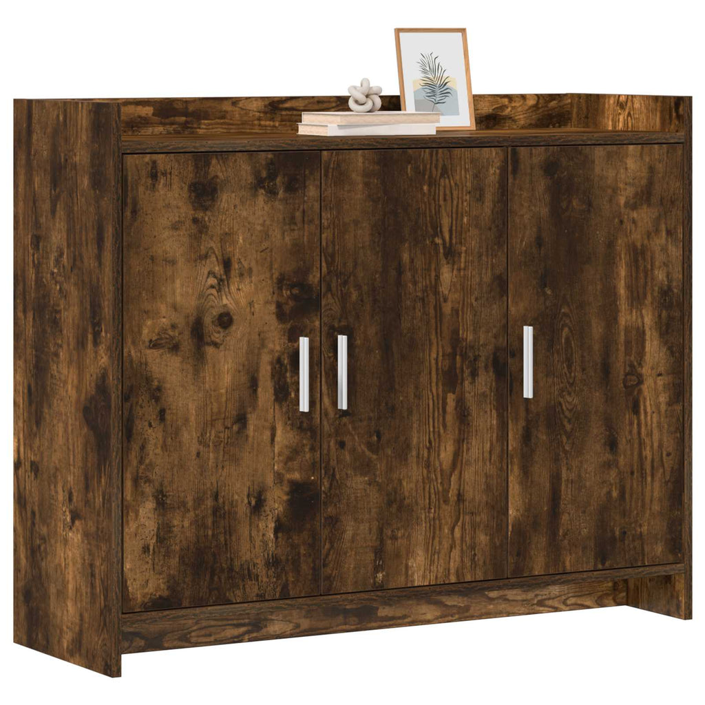 vidaXL Bufet Dąb wędzony 98,5 x 33 x 80 cm Drewno inżynieryjne