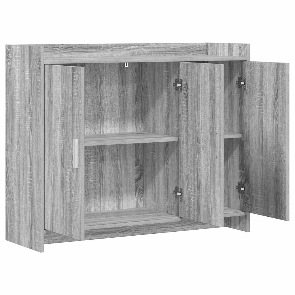 vidaXL Bufet Szary Sonoma 98,5 x 33 x 80 cm Drewno inżynieryjne