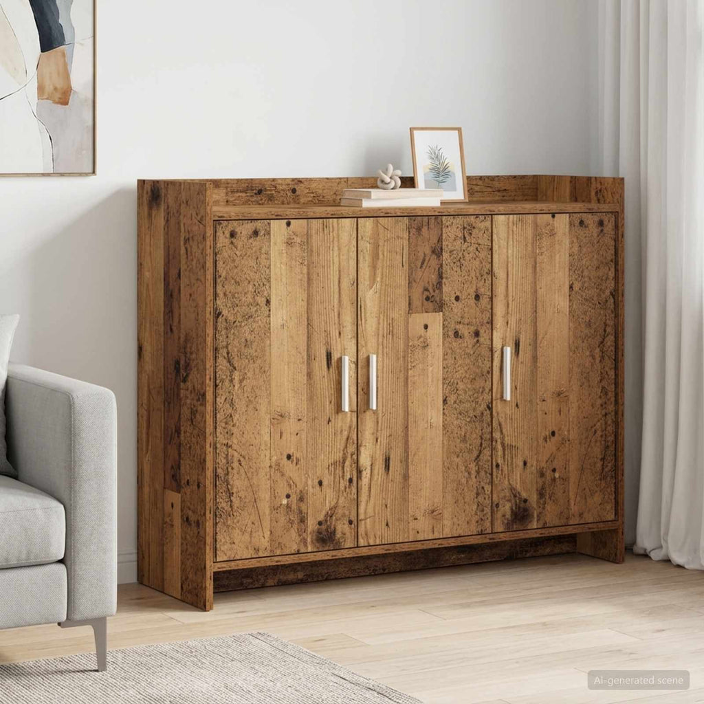 vidaXL Bufet Stare drewno 98,5 x 33 x 80 cm Drewno inżynieryjne