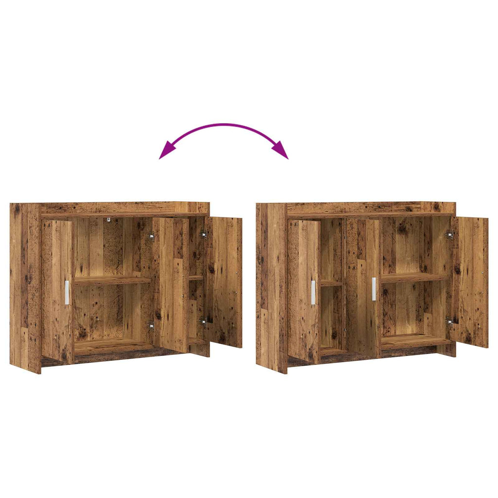 vidaXL Bufet Stare drewno 98,5 x 33 x 80 cm Drewno inżynieryjne