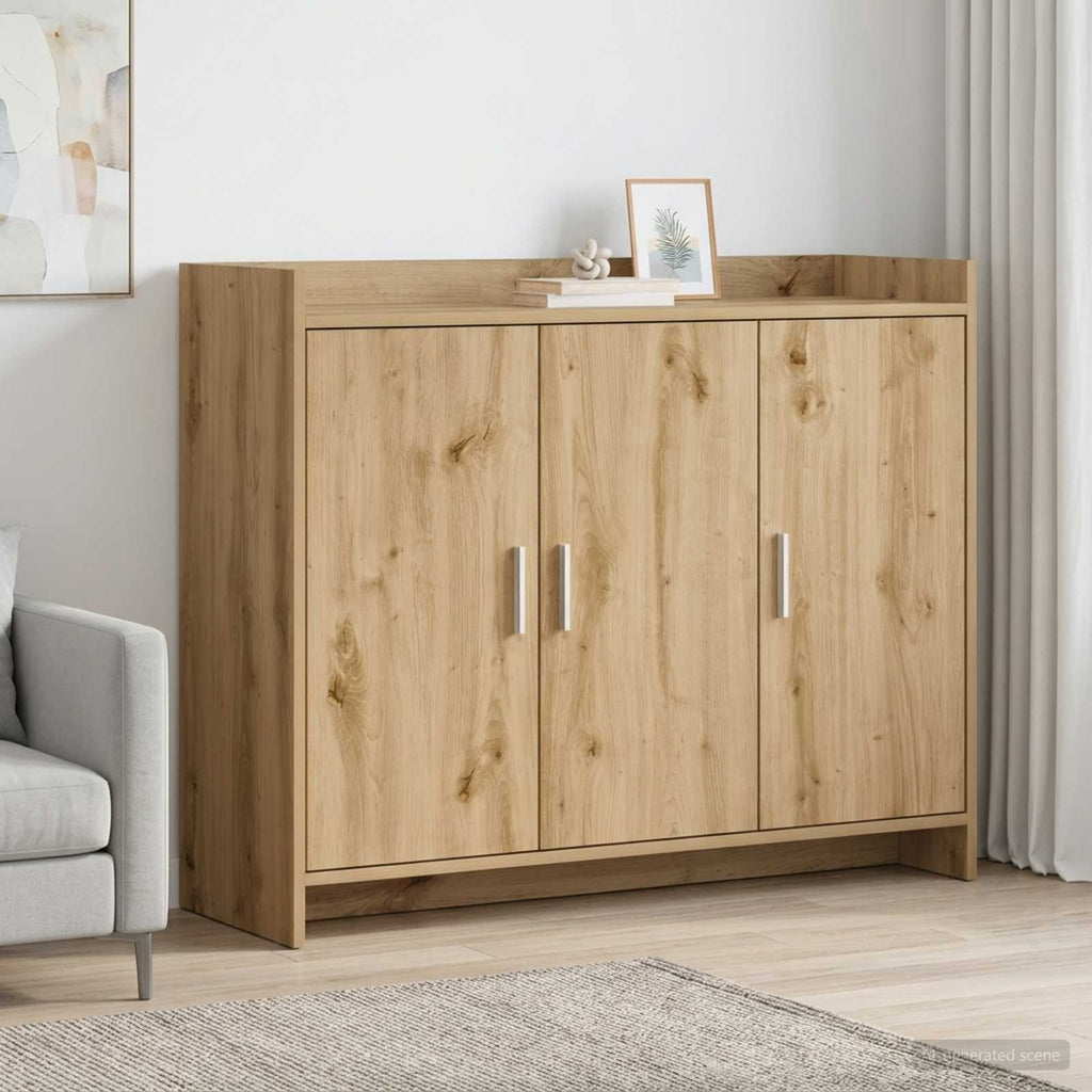 vidaXL Bufet Dąb artisan 98,5 x 33 x 80 cm Drewno inżynieryjne