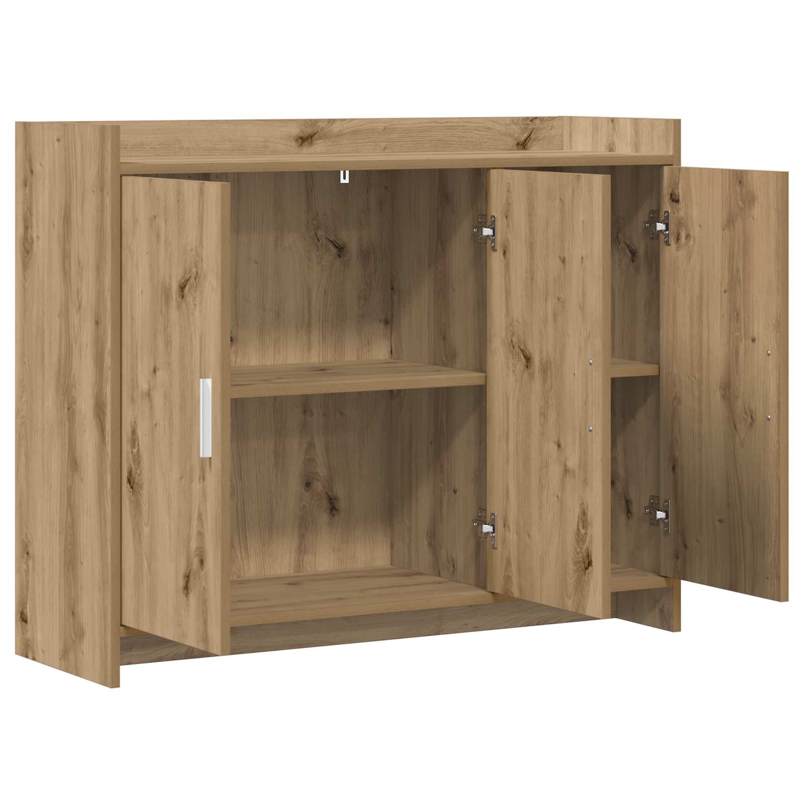 vidaXL Bufet Dąb artisan 98,5 x 33 x 80 cm Drewno inżynieryjne