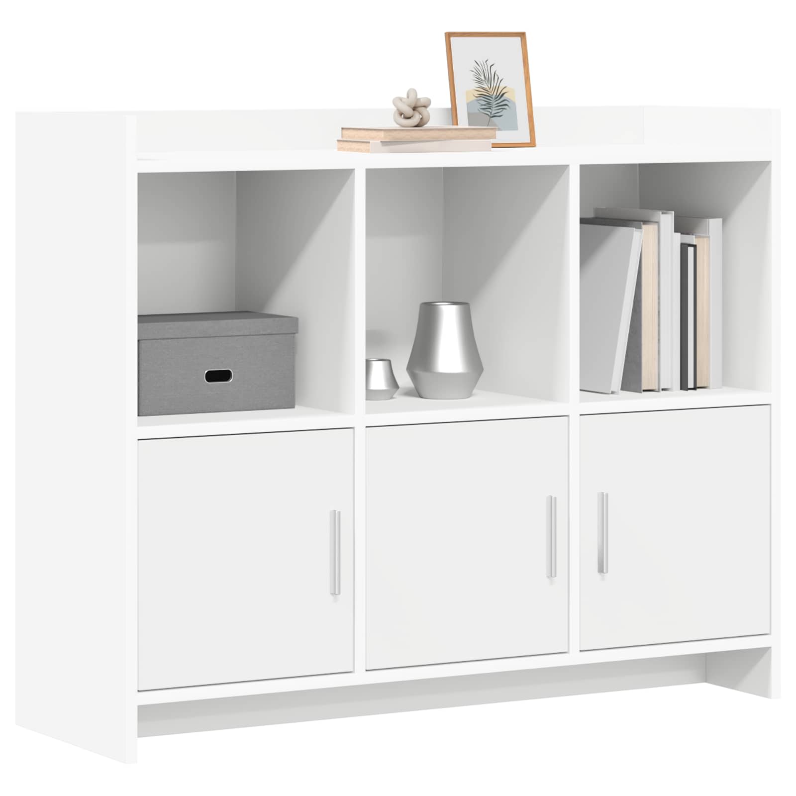 vidaXL Bufet Biały 98,5 x 33 x 80 cm Drewno inżynieryjne