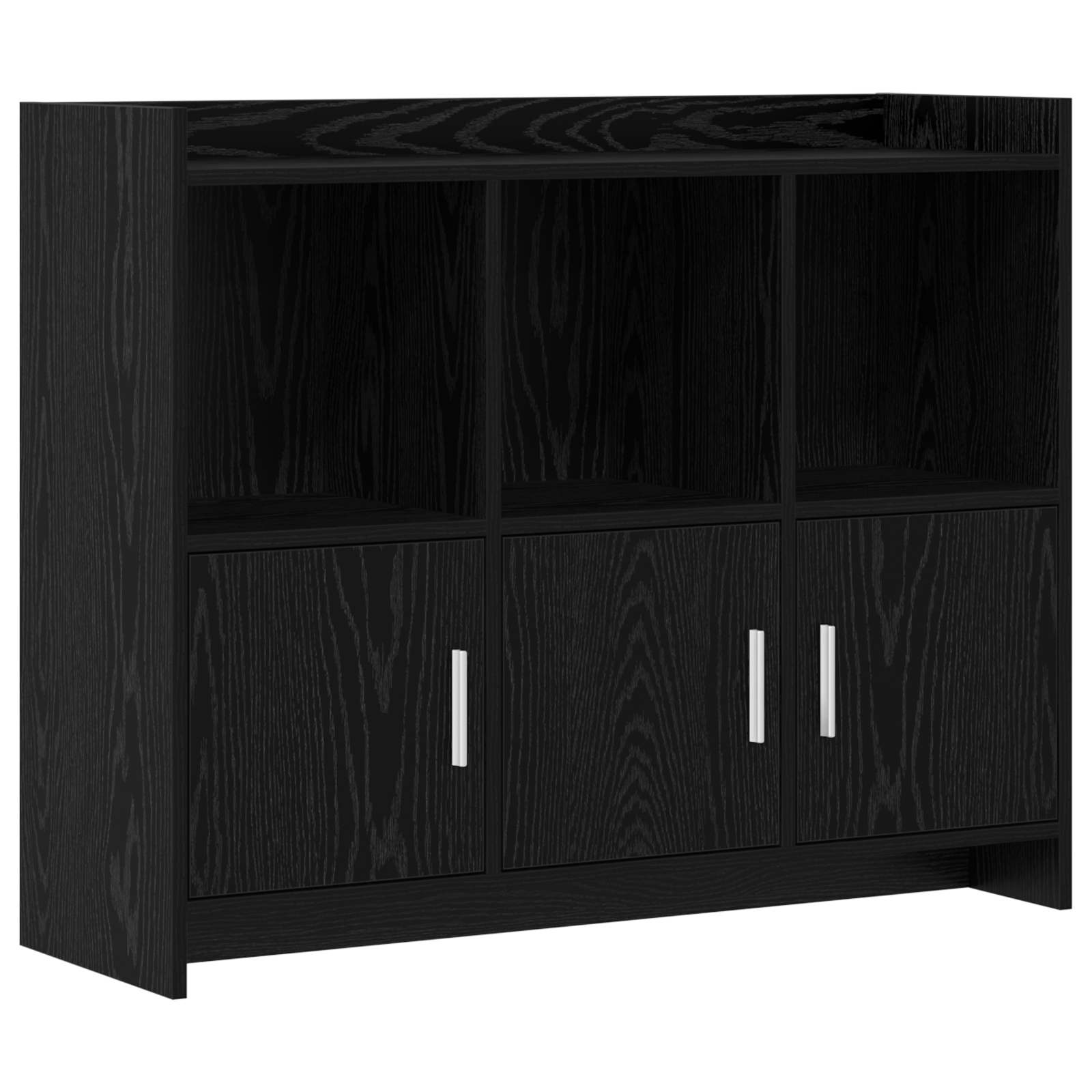 vidaXL Bufet Czarny dąb 98,5 x 33 x 80 cm Drewno inżynieryjne