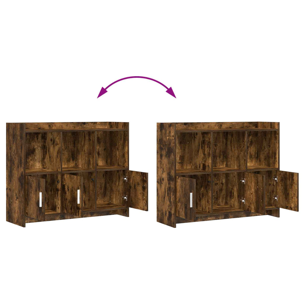 vidaXL Bufet Dąb wędzony 98,5 x 33 x 80 cm Drewno inżynieryjne
