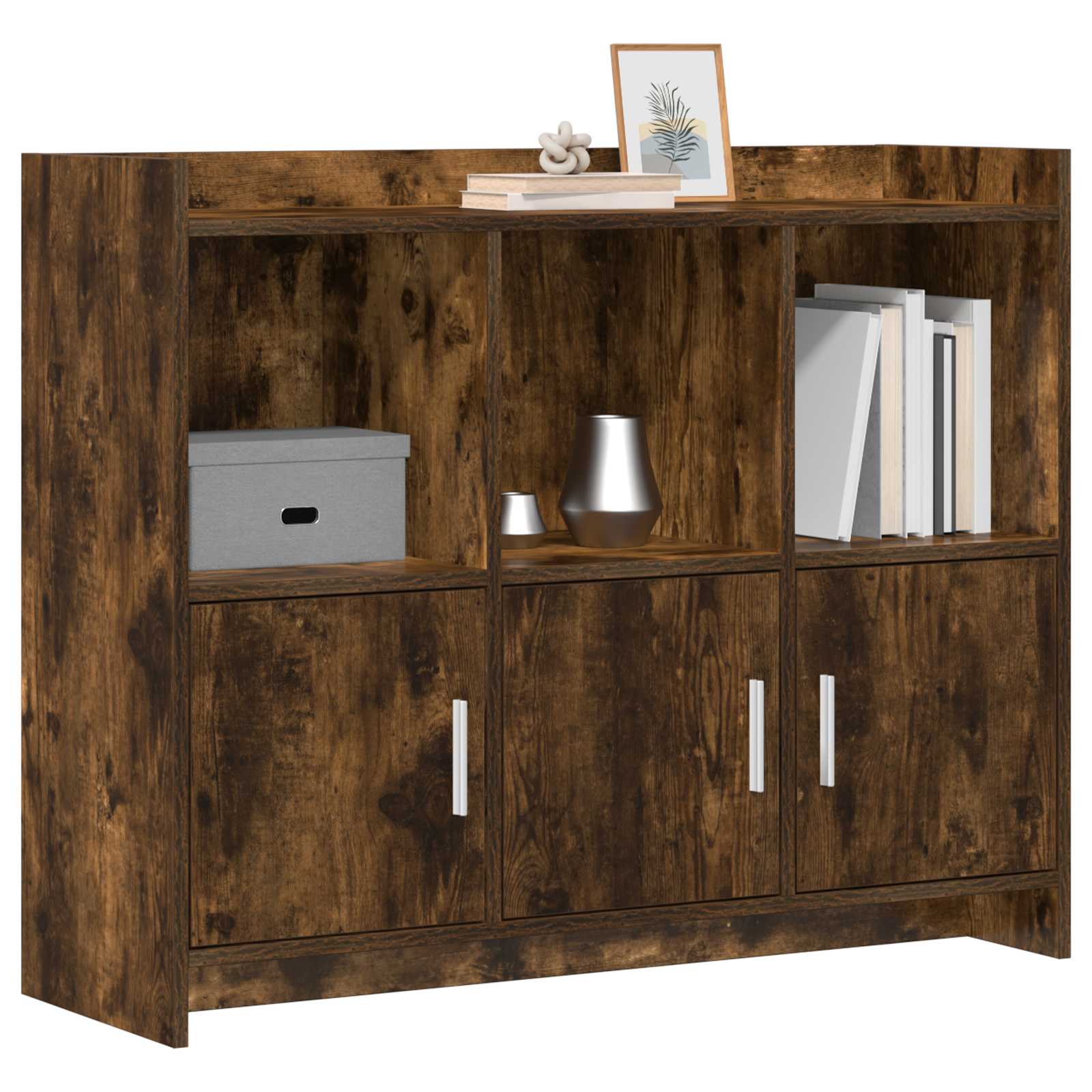 vidaXL Bufet Dąb wędzony 98,5 x 33 x 80 cm Drewno inżynieryjne