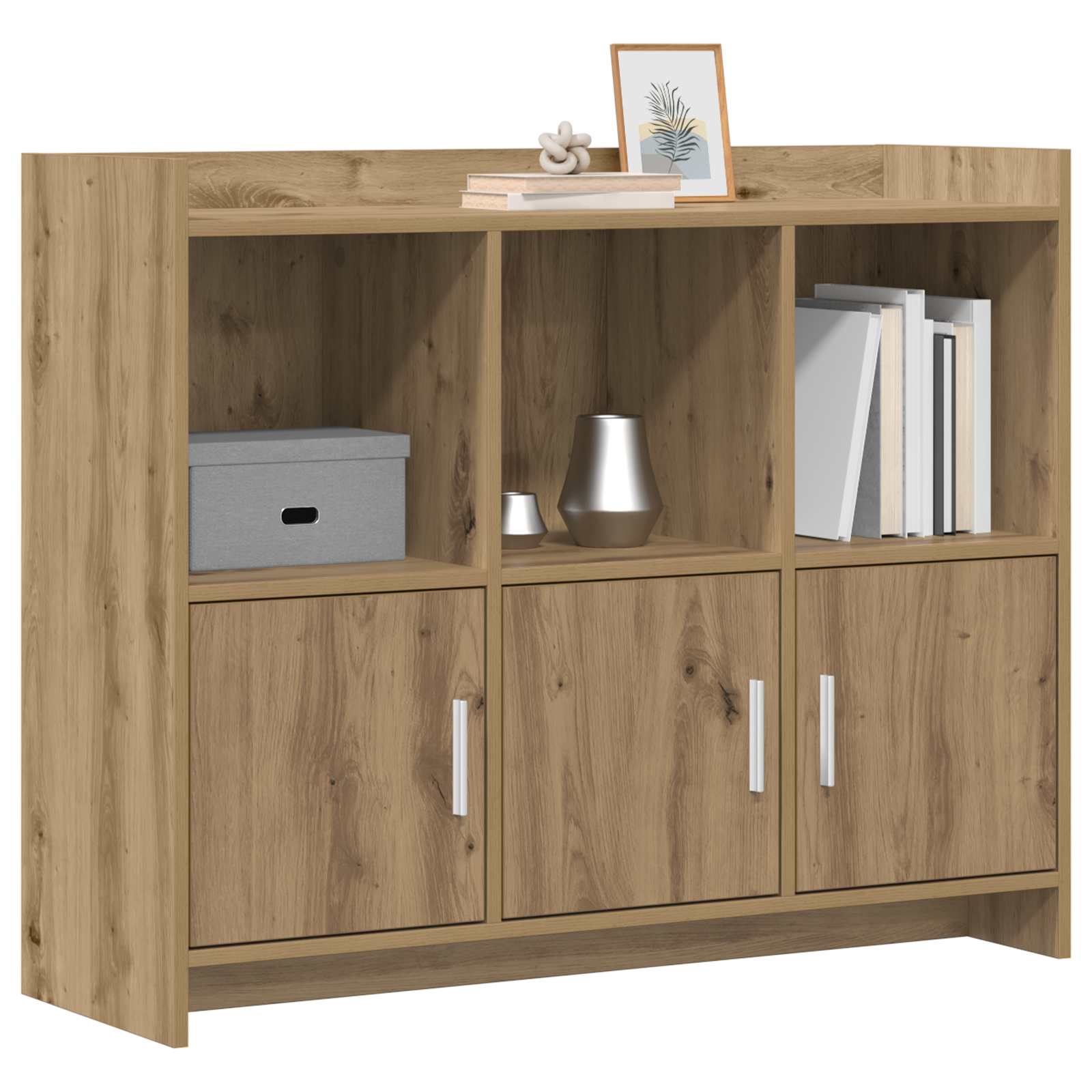 vidaXL Bufet Dąb artisan 98,5 x 33 x 80 cm Drewno inżynieryjne