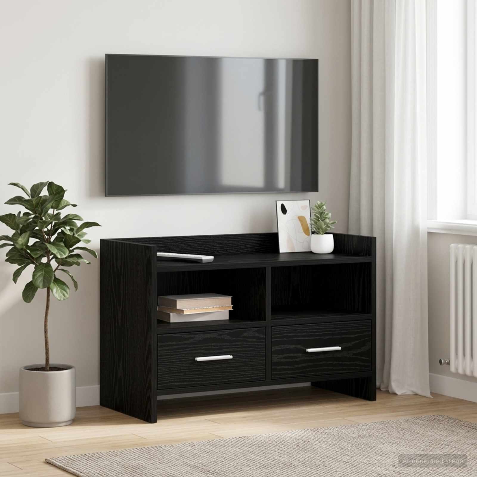 vidaXL Szafka pod telewizor 71,5 x 33 x 47 cm Czarny dąb