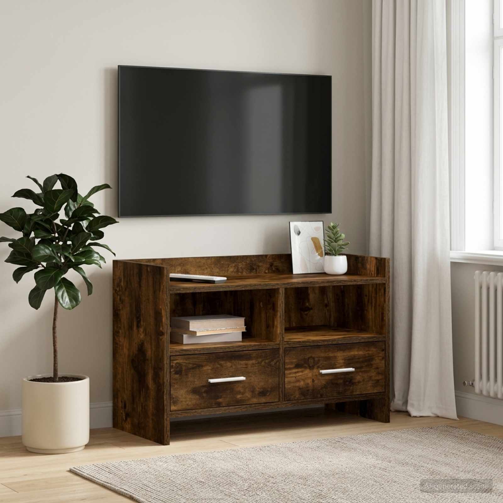 vidaXL Szafka pod telewizor 71,5 x 33 x 47 cm Dąb wędzony