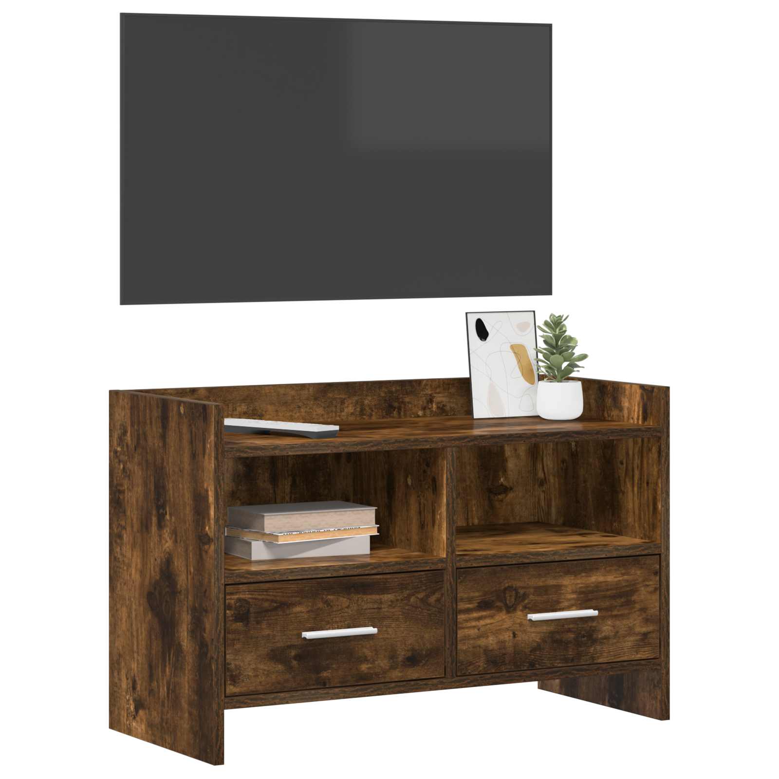 vidaXL Szafka pod telewizor 71,5 x 33 x 47 cm Dąb wędzony