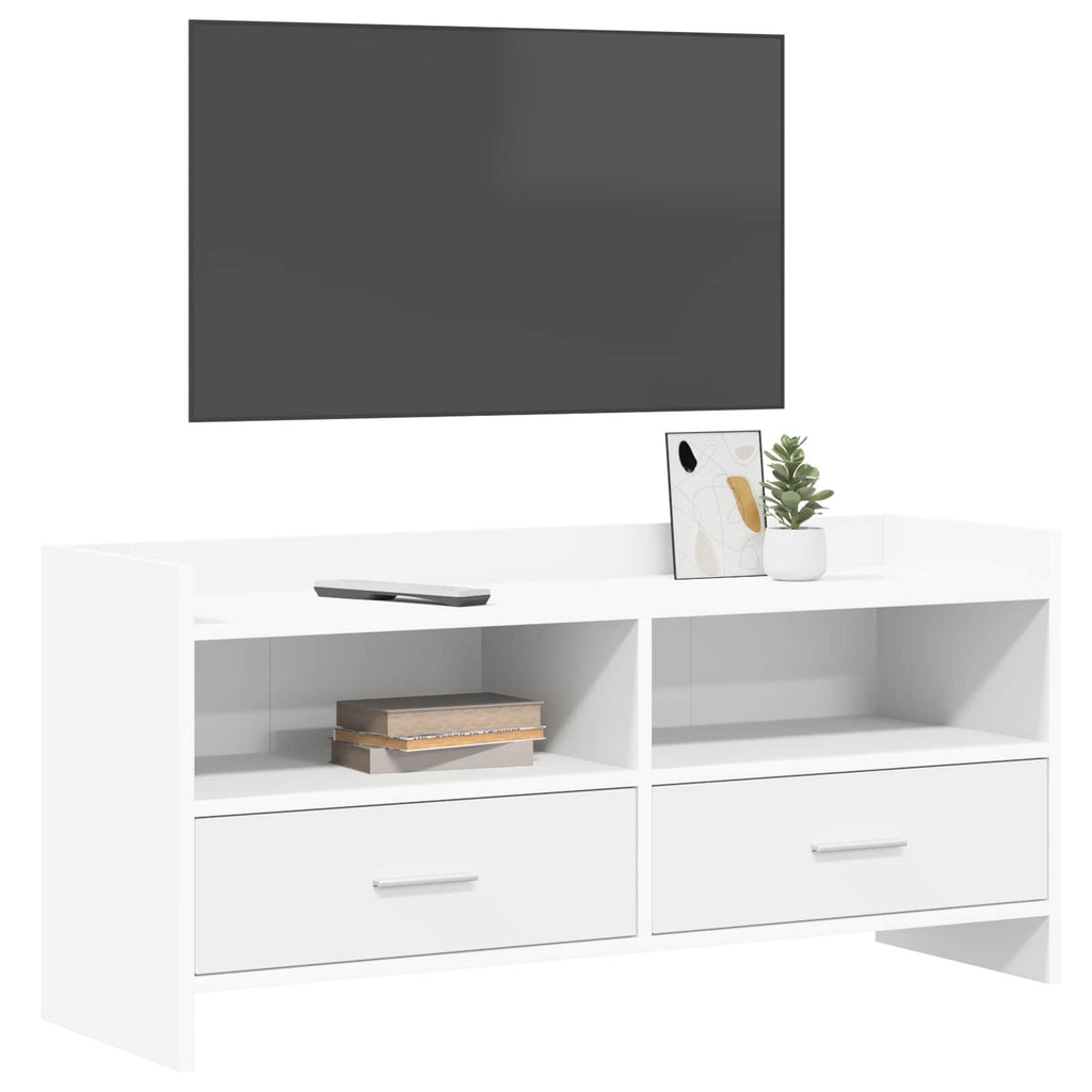 vidaXL Szafka pod telewizor 100 x 33 x 47 cm Biały Drewno inżynieryjne