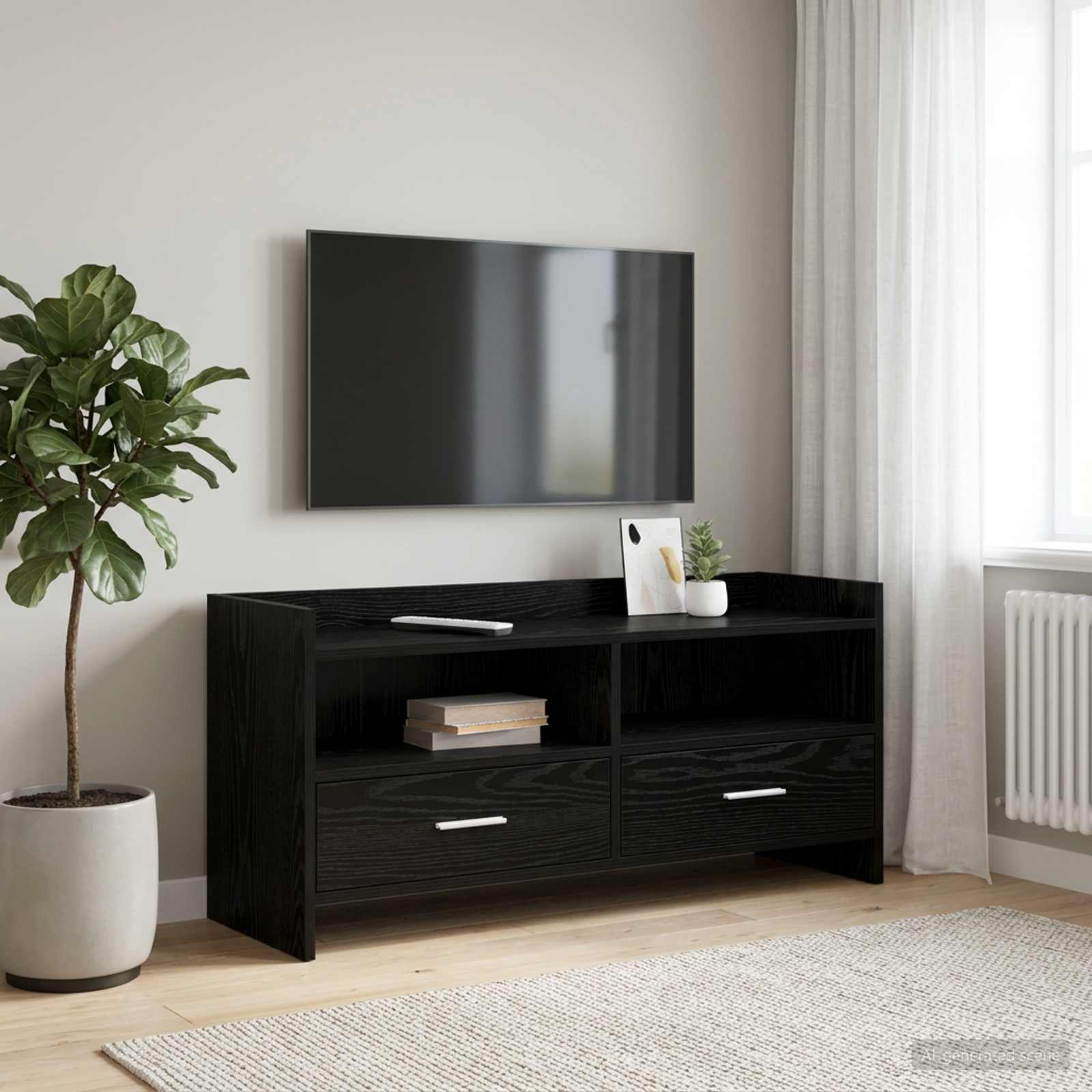 vidaXL Szafka pod telewizor 100 x 33 x 47 cm Czarny dąb
