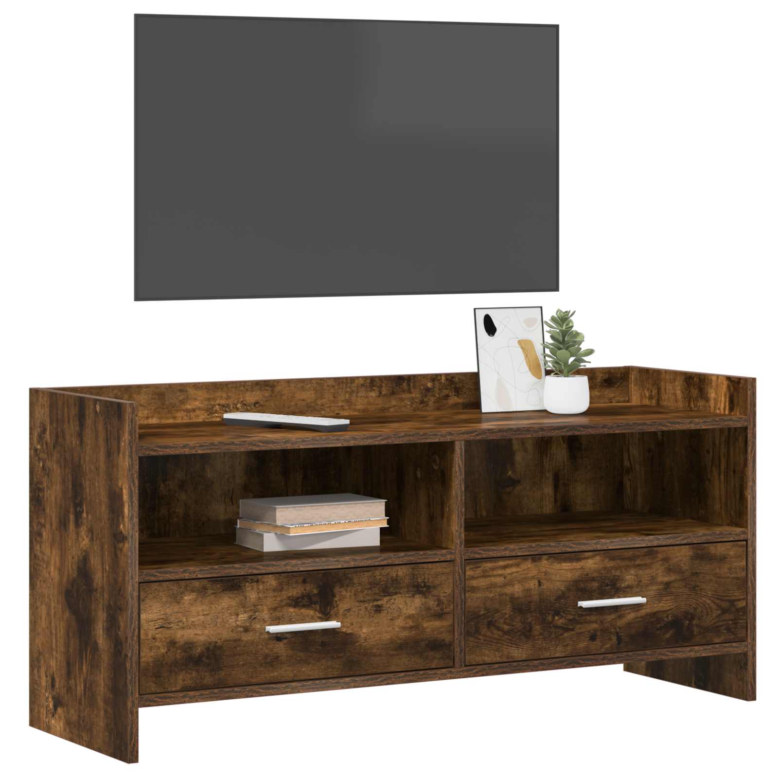 vidaXL Szafka pod telewizor 100 x 33 x 47 cm Dąb wędzony