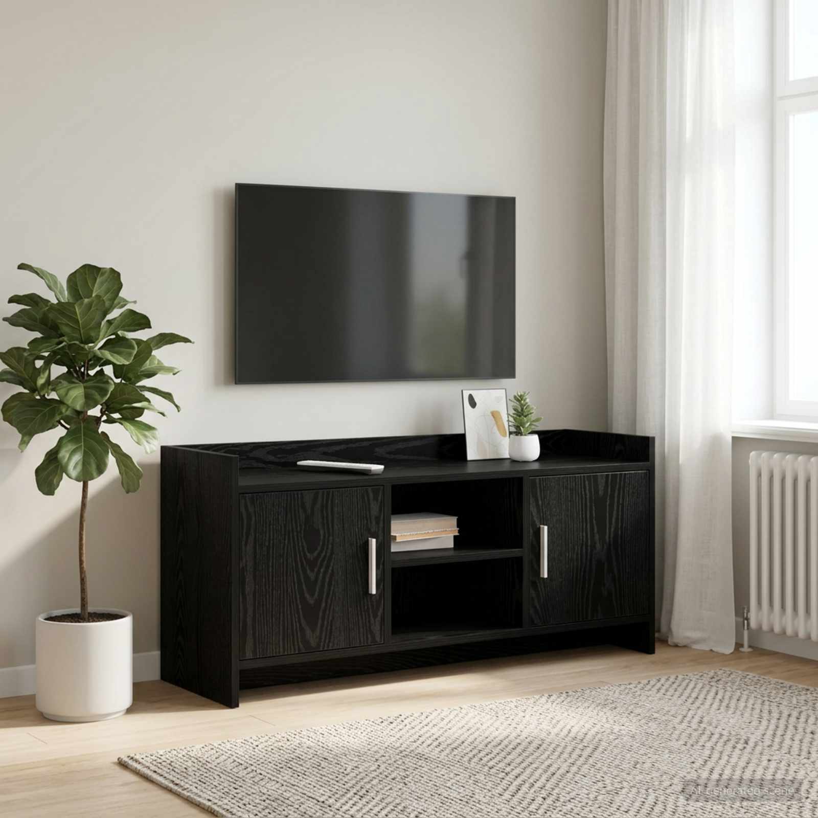 vidaXL Szafka pod telewizor 102 x 33 x 47 cm Czarny dąb