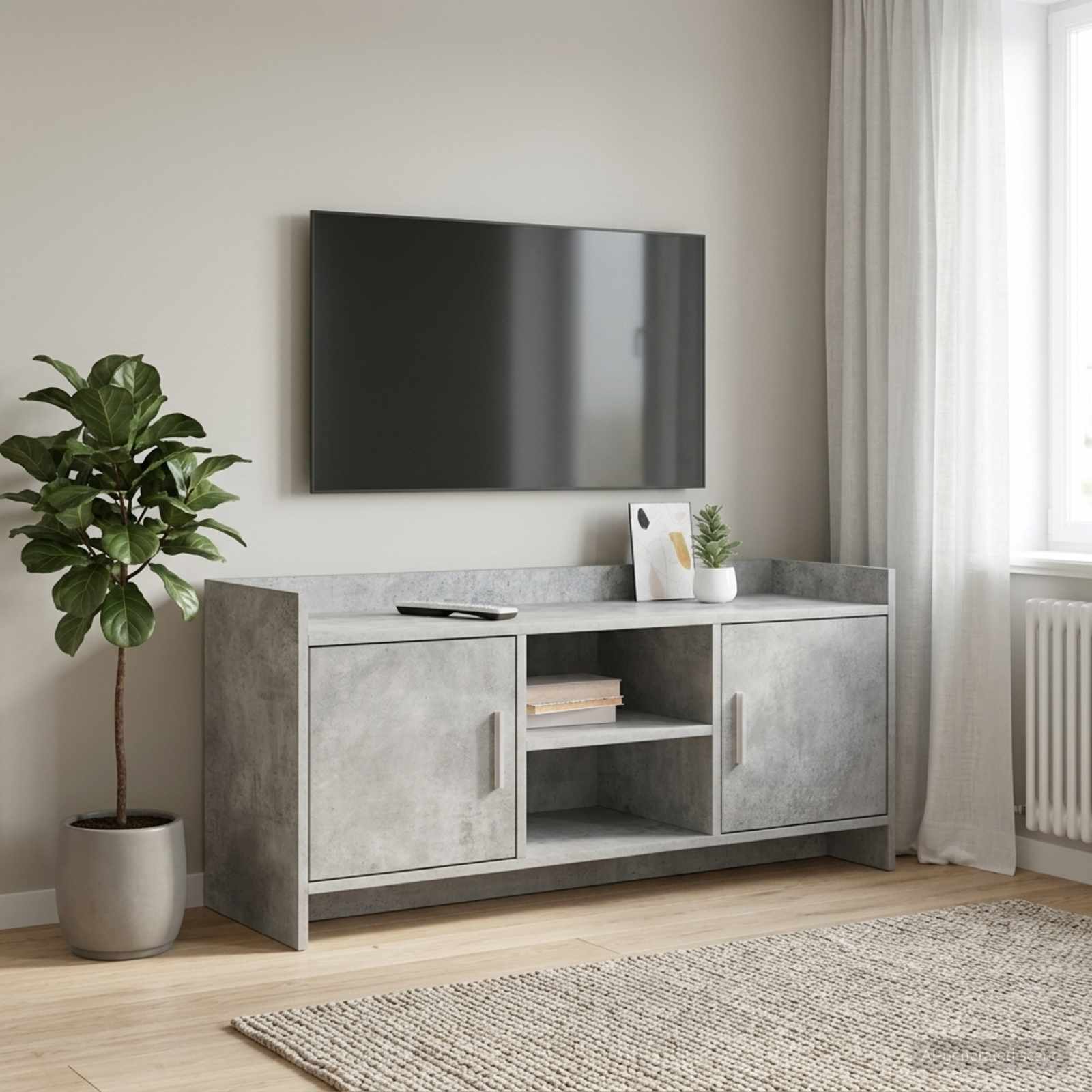 vidaXL Szafka pod telewizor 102 x 33 x 47 cm Betonowy szary