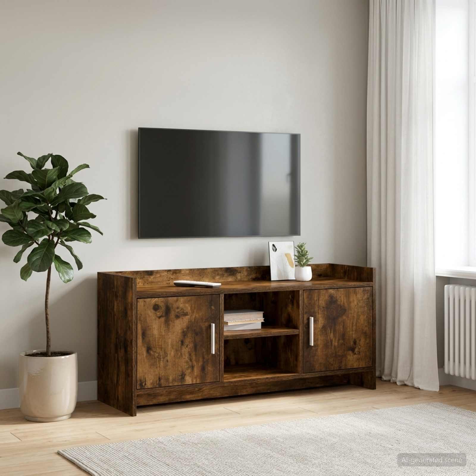 vidaXL Szafka pod telewizor 102 x 33 x 47 cm Dąb wędzony