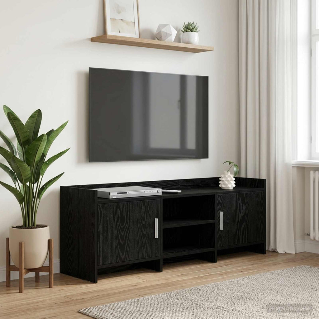 vidaXL Szafka pod telewizor 130 x 33 x 47 cm Czarny dąb