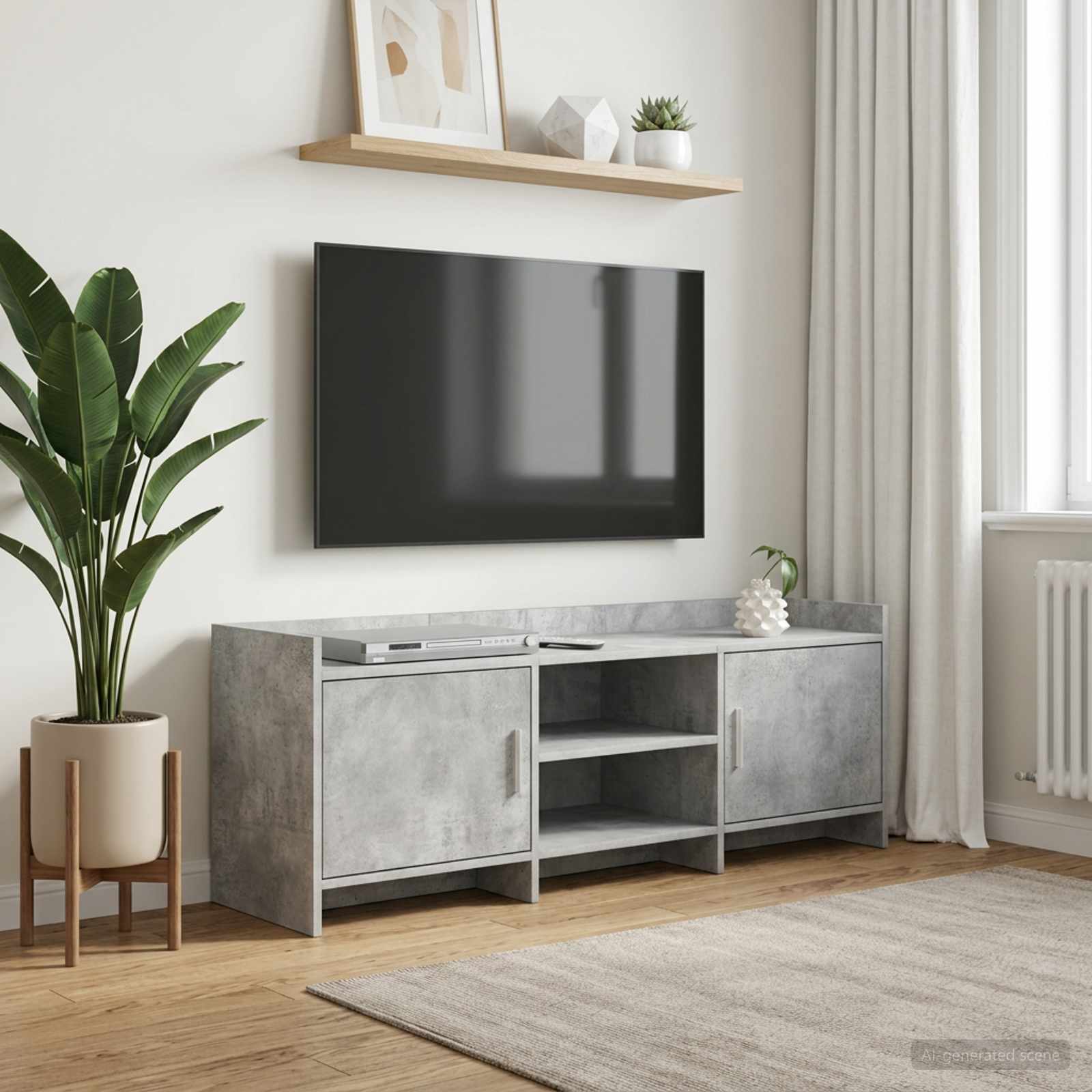 vidaXL Szafka pod telewizor 130 x 33 x 47 cm Betonowy szary