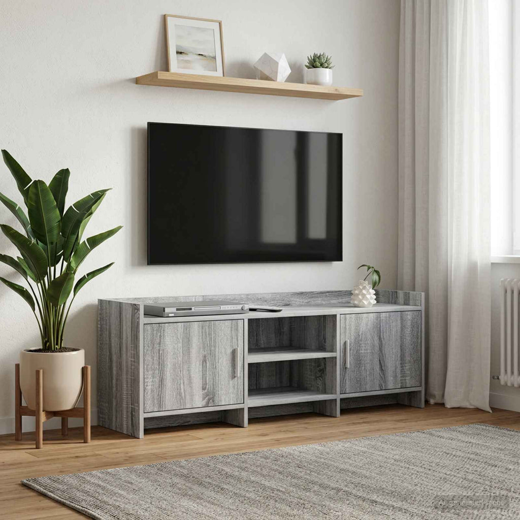 vidaXL Szafka pod telewizor 130 x 33 x 47 cm Szary Sonoma
