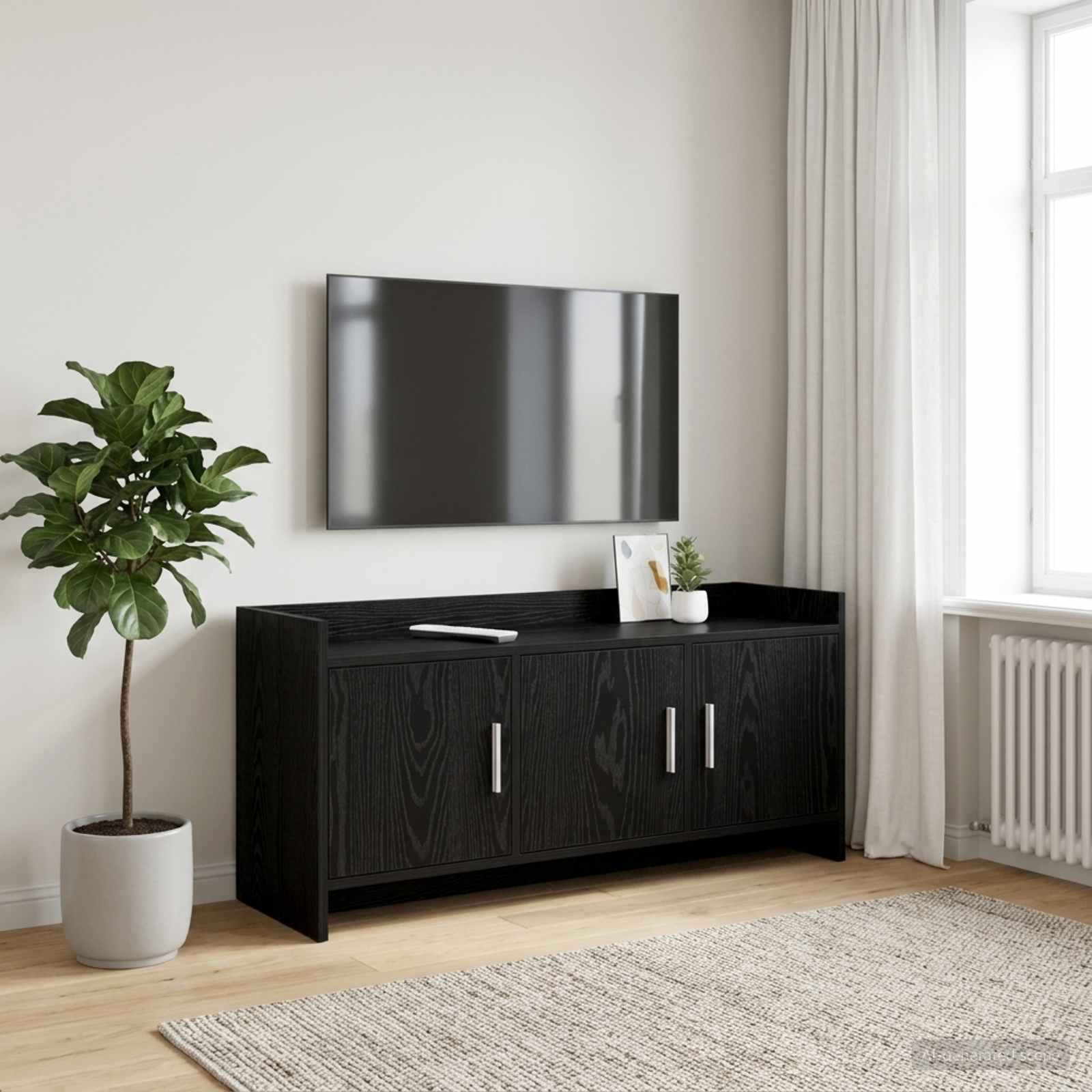 vidaXL Szafka pod telewizor 102 x 33 x 47 cm Czarny dąb