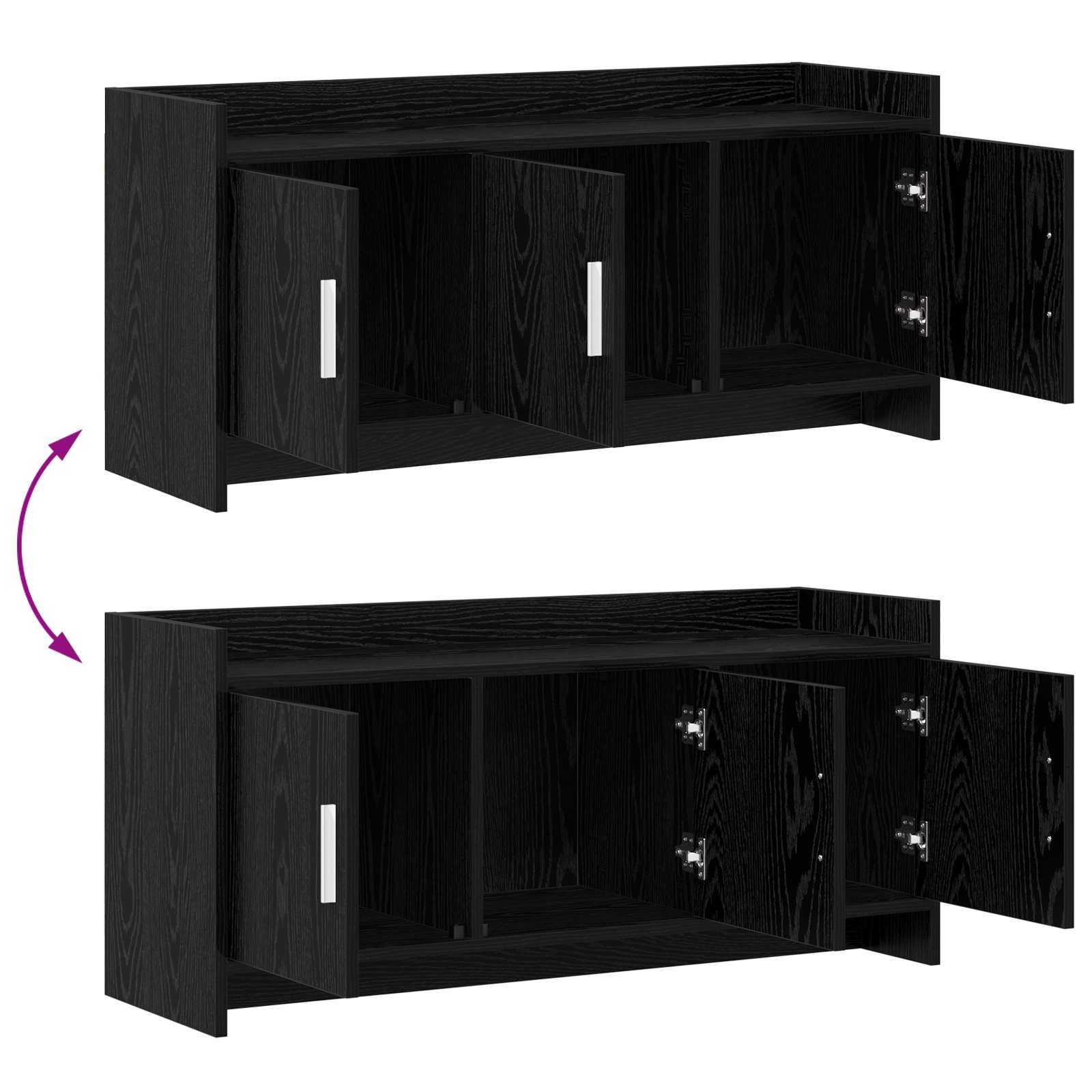 vidaXL Szafka pod telewizor 102 x 33 x 47 cm Czarny dąb