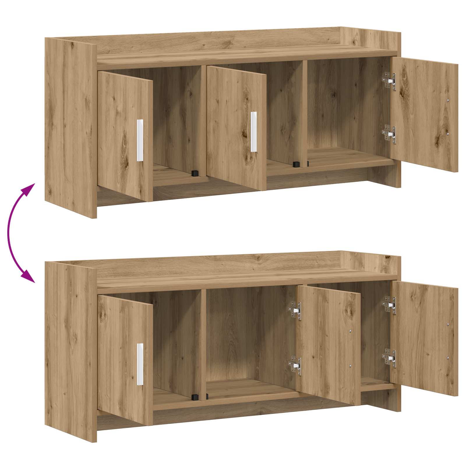 vidaXL Szafka pod telewizor 102 x 33 x 47 cm Dąb artisan