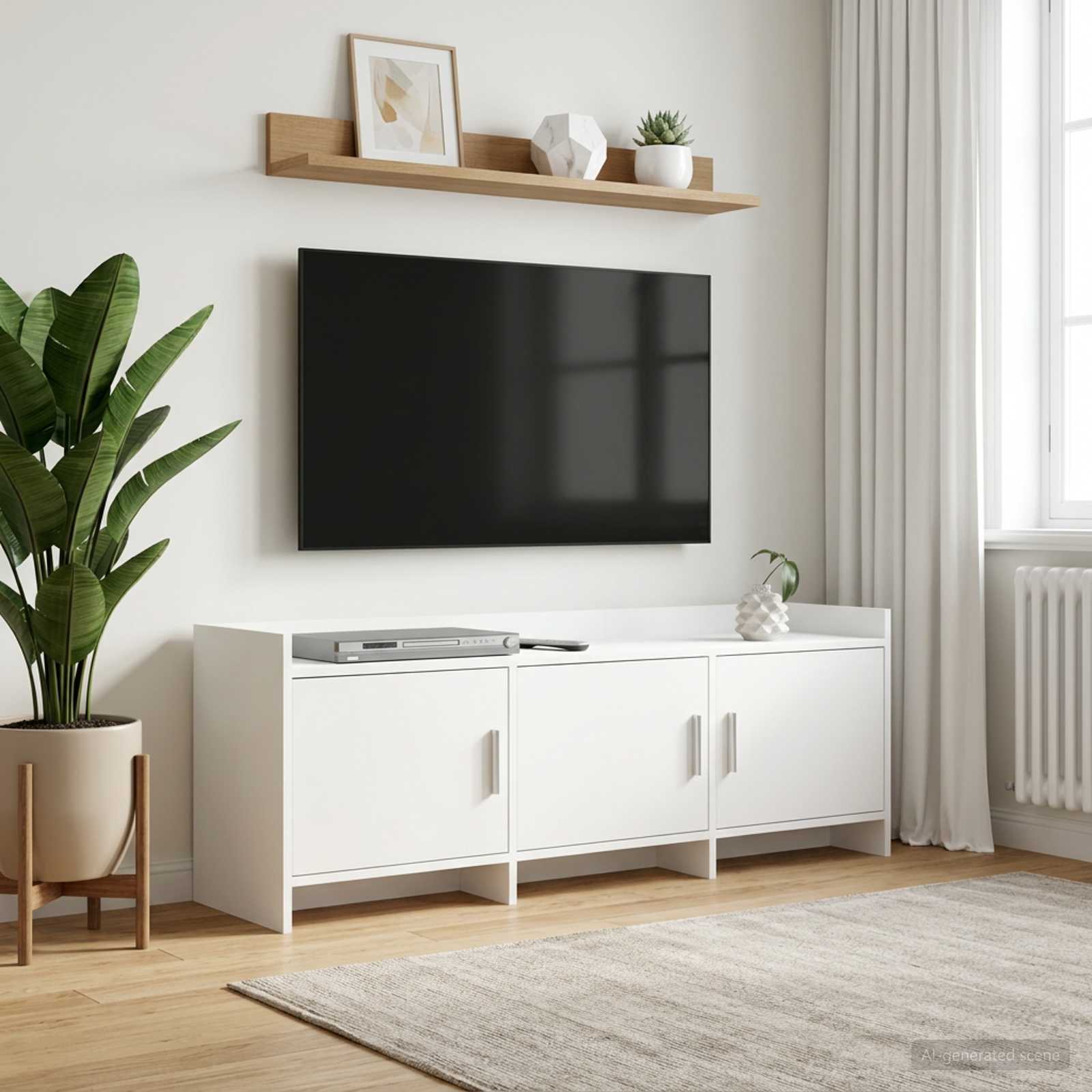 vidaXL Szafka pod telewizor 130 x 33 x 47 cm Biały Drewno inżynieryjne