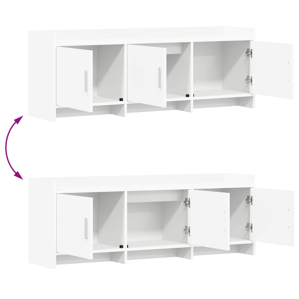 vidaXL Szafka pod telewizor 130 x 33 x 47 cm Biały Drewno inżynieryjne