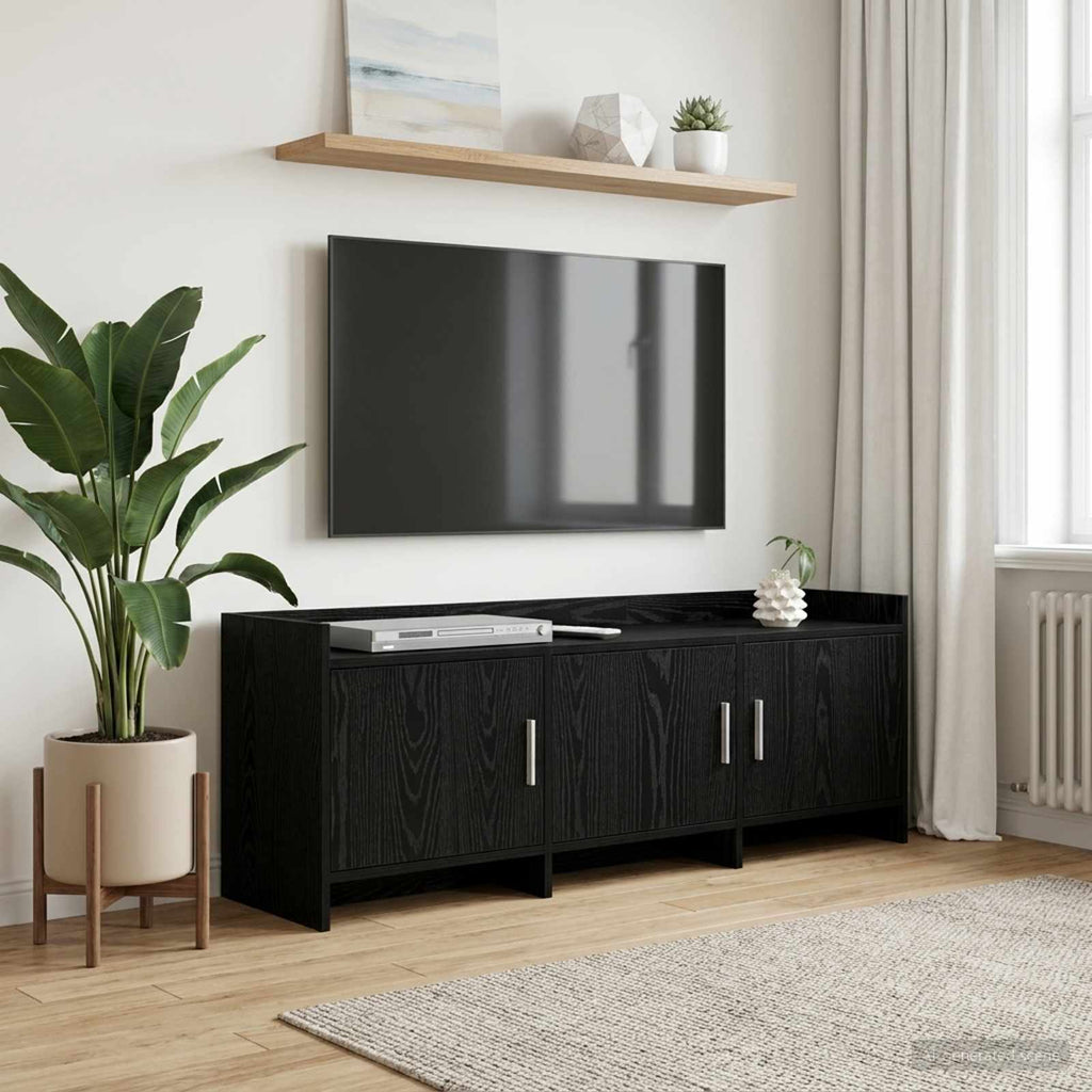 vidaXL Szafka pod telewizor 130 x 33 x 47 cm Czarny dąb