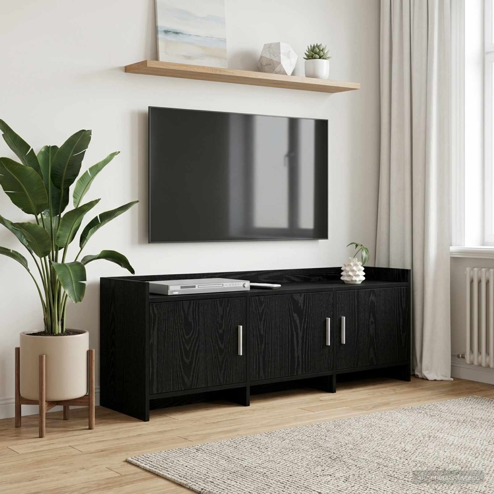 vidaXL Szafka pod telewizor 130 x 33 x 47 cm Czarny dąb