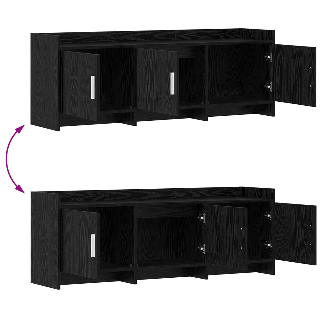 vidaXL Szafka pod telewizor 130 x 33 x 47 cm Czarny dąb