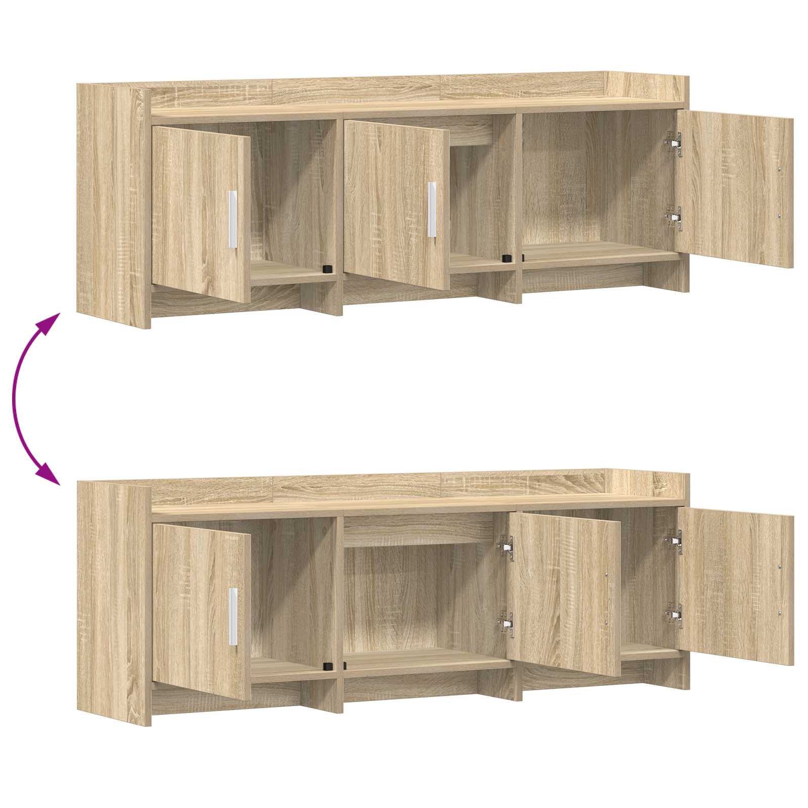 vidaXL Szafka pod telewizor 130 x 33 x 47 cm dąb Sonoma