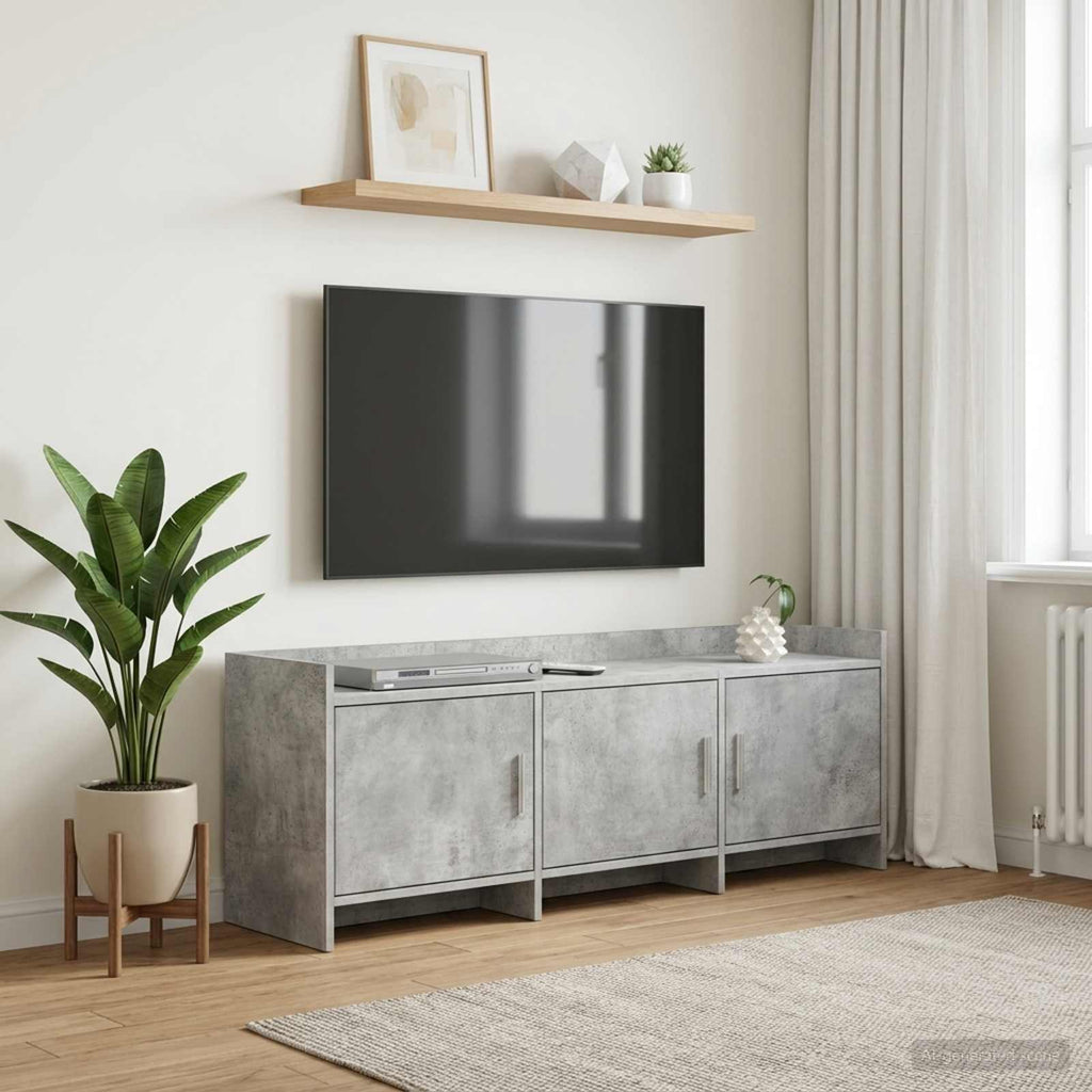 vidaXL Szafka pod telewizor 130 x 33 x 47 cm Betonowy szary