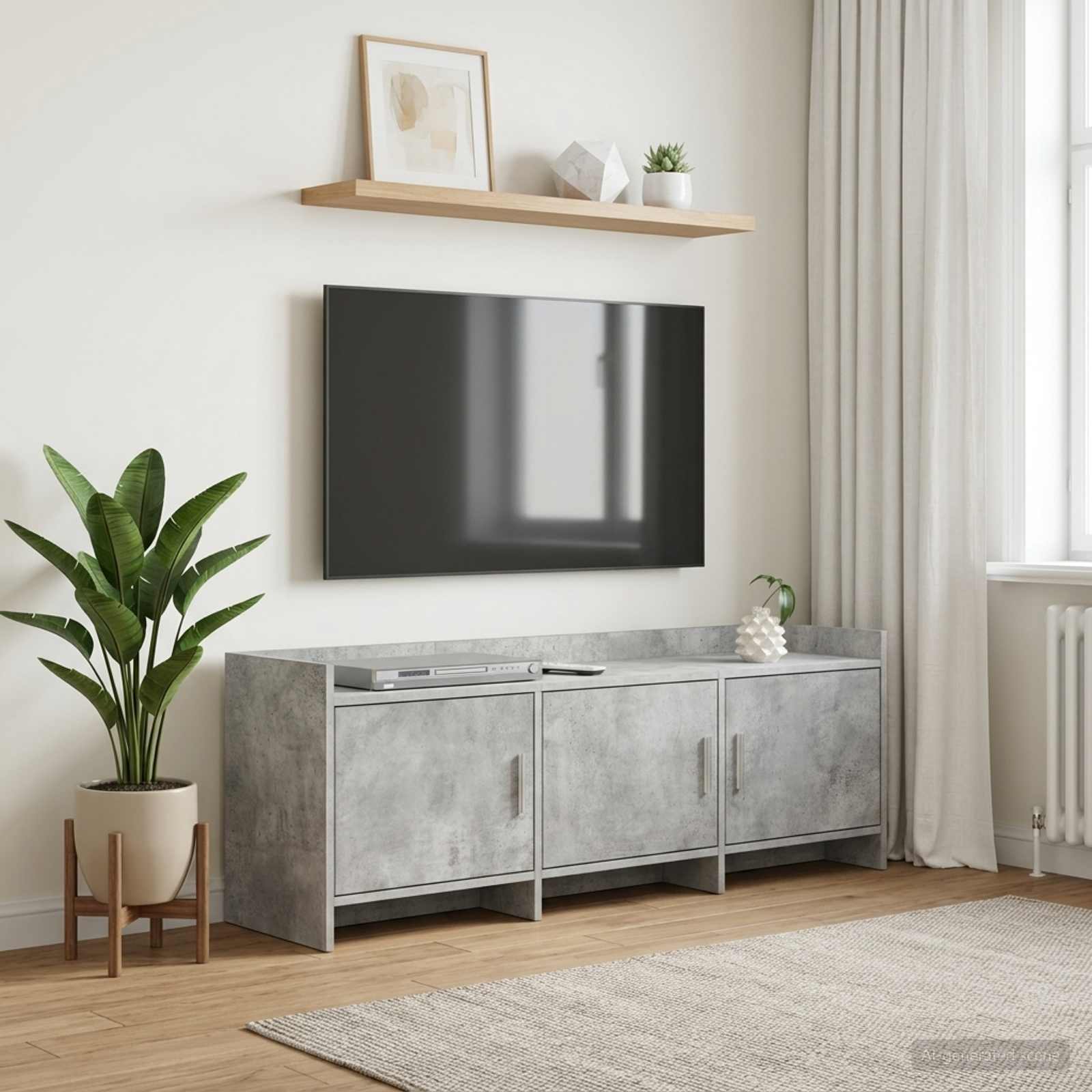 vidaXL Szafka pod telewizor 130 x 33 x 47 cm Betonowy szary